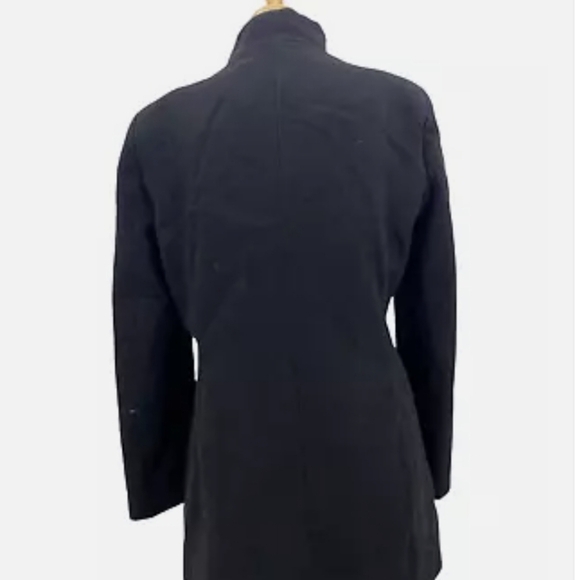 Andrew Marc sz Medium Asymmetrical Zip-Front Coat in Charcoal Grey - Picture 8 of 13